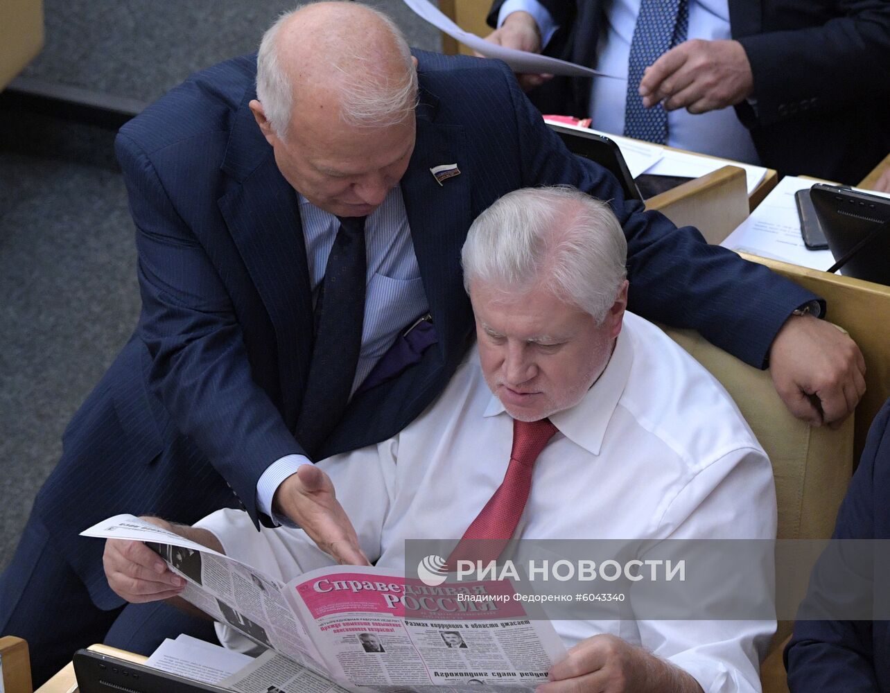 Пленарное заседание Госдумы РФ