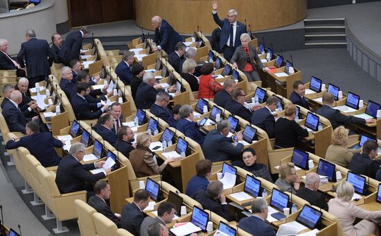 Пленарное заседание Госдумы РФ