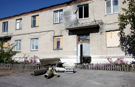 Последствия обстрела в Донецкой области 