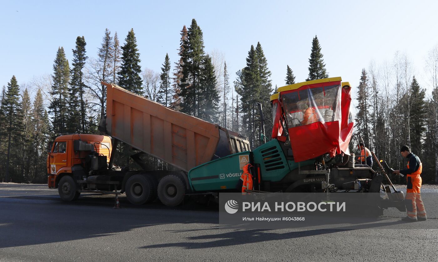 Дорожные работы в Красноярском крае