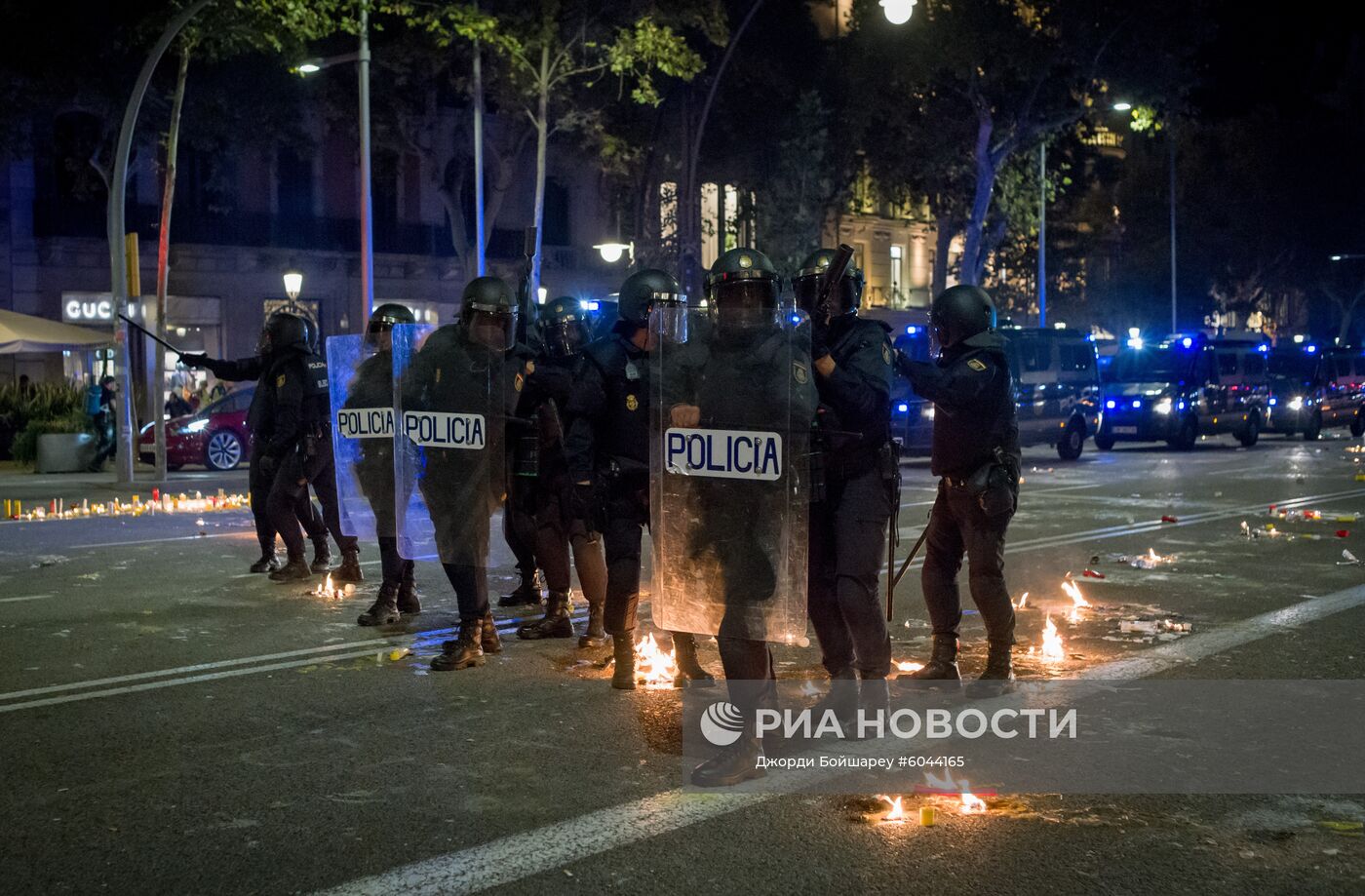 Акции протеста в Барселоне