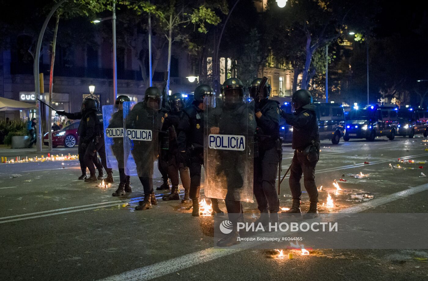 Акции протеста в Барселоне