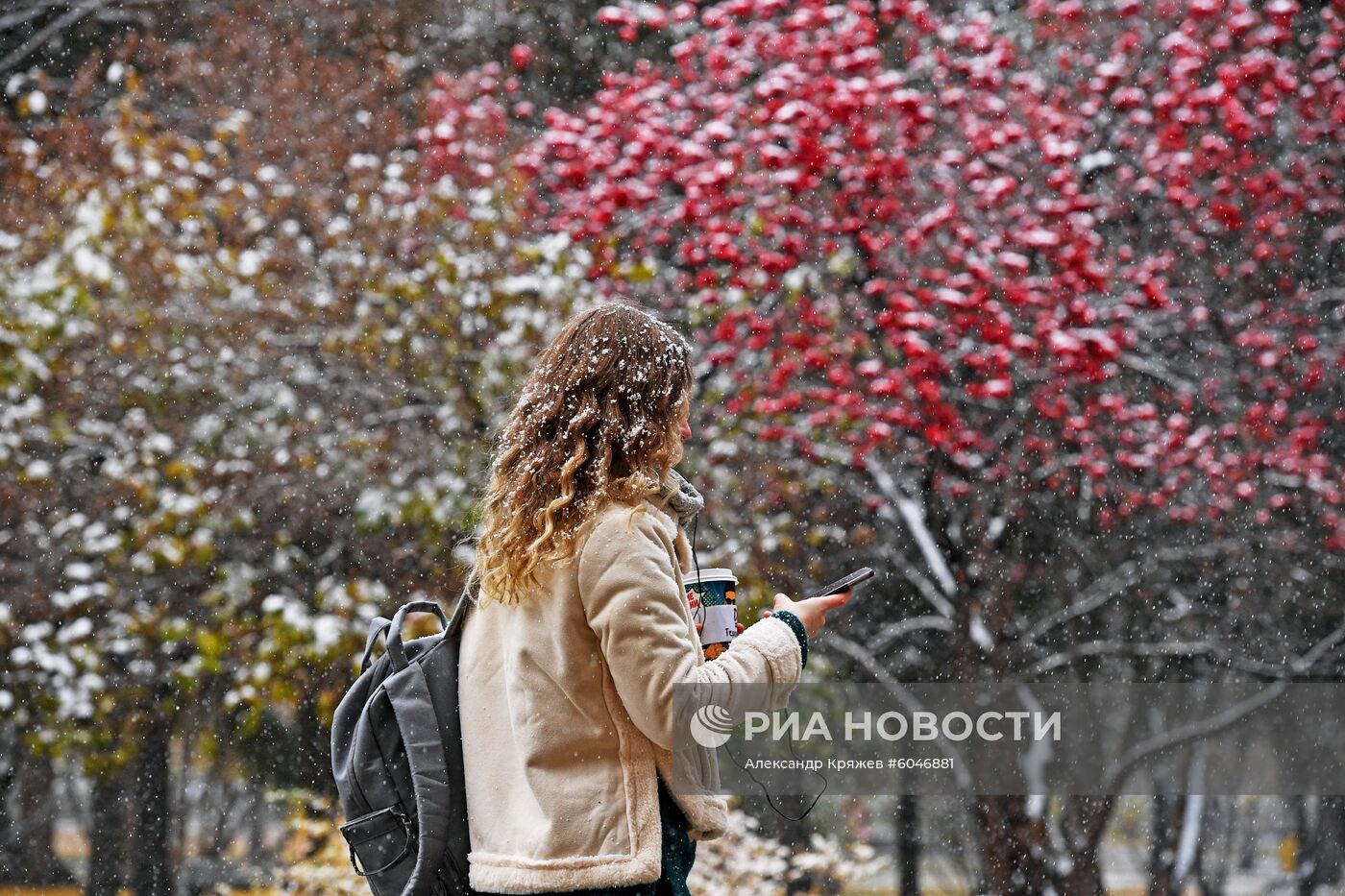 Первый снег в Новосибирске