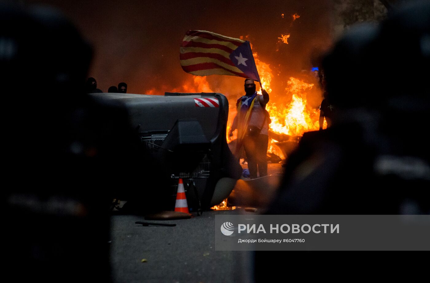 Акция протеста в Барселоне