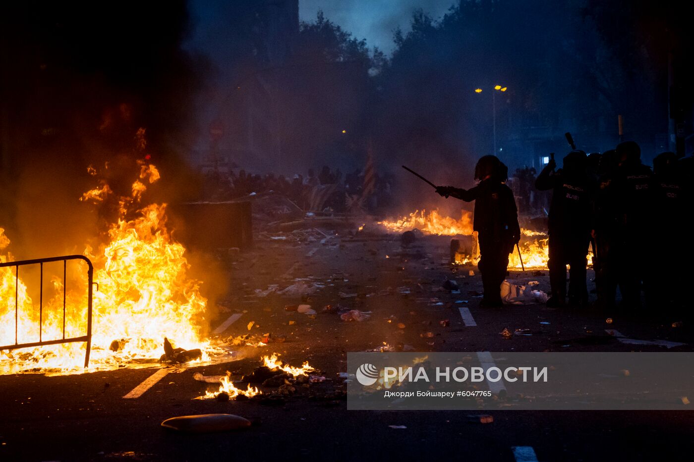 Акция протеста в Барселоне