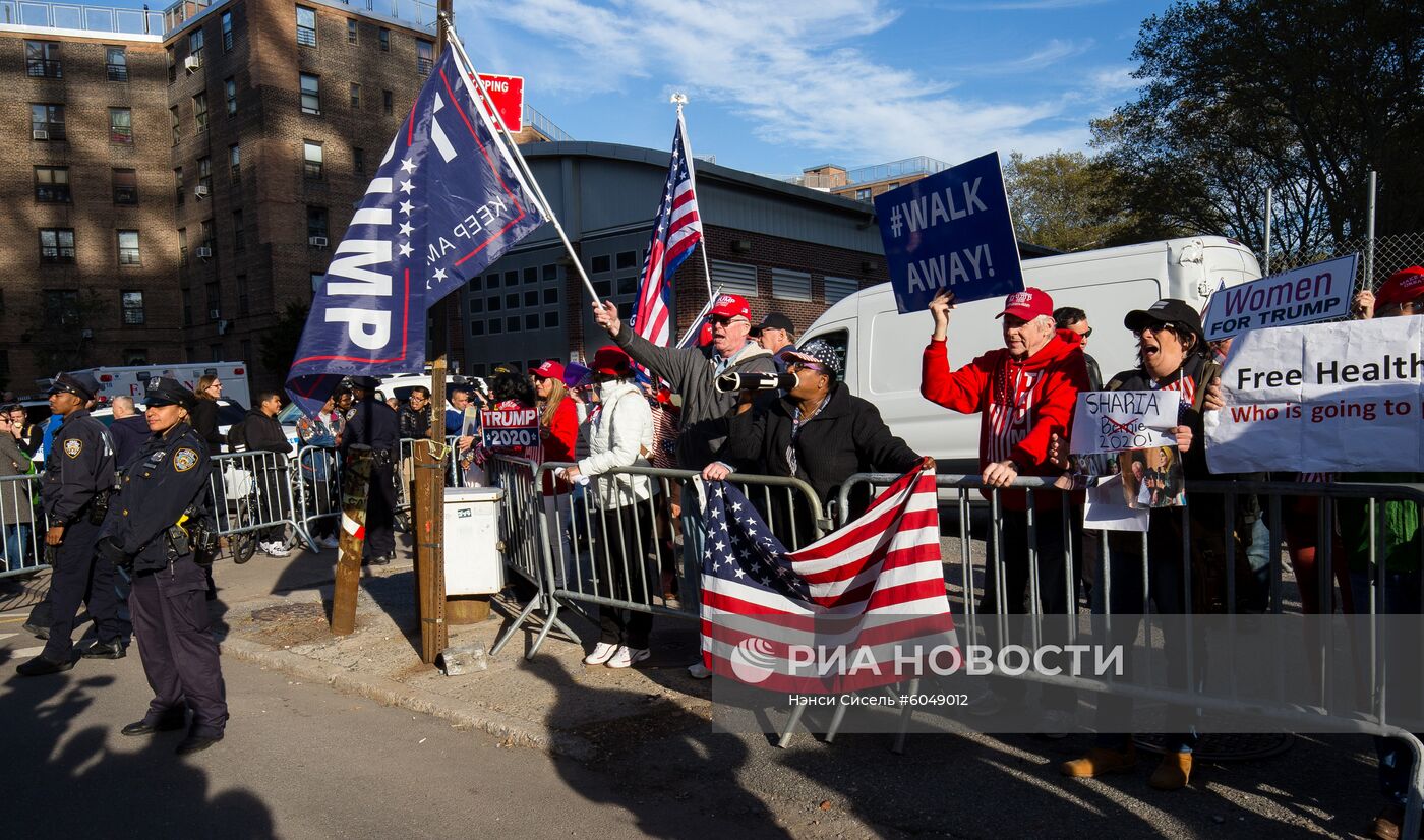 Выступление кандидата в президенты США Б. Сандерса