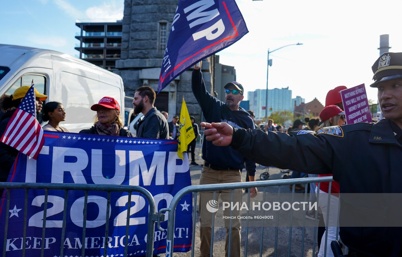 Выступление кандидата в президенты США Б. Сандерса