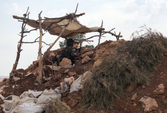 Линия обороны на северо-западе района Манбидж в Сирии
