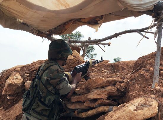 Линия обороны на северо-западе района Манбидж в Сирии