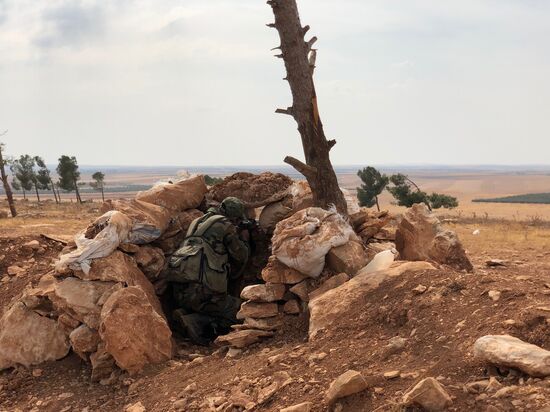 Линия обороны на северо-западе района Манбидж в Сирии