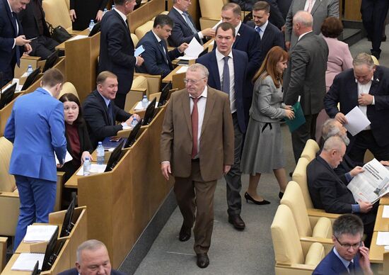 Пленарное заседание Госдумы РФ  