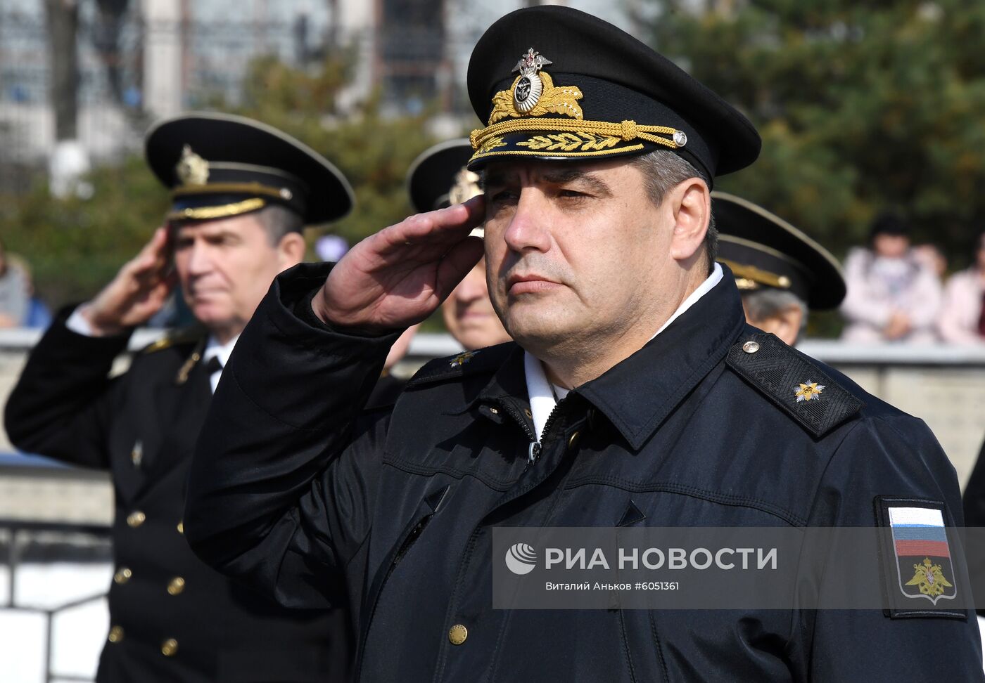 Встреча учебного корабля Балтийского флота "Перекоп" во Владивостоке