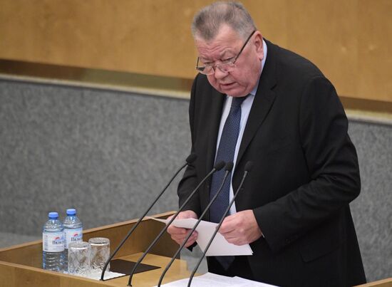 Пленарное заседание Госдумы РФ  