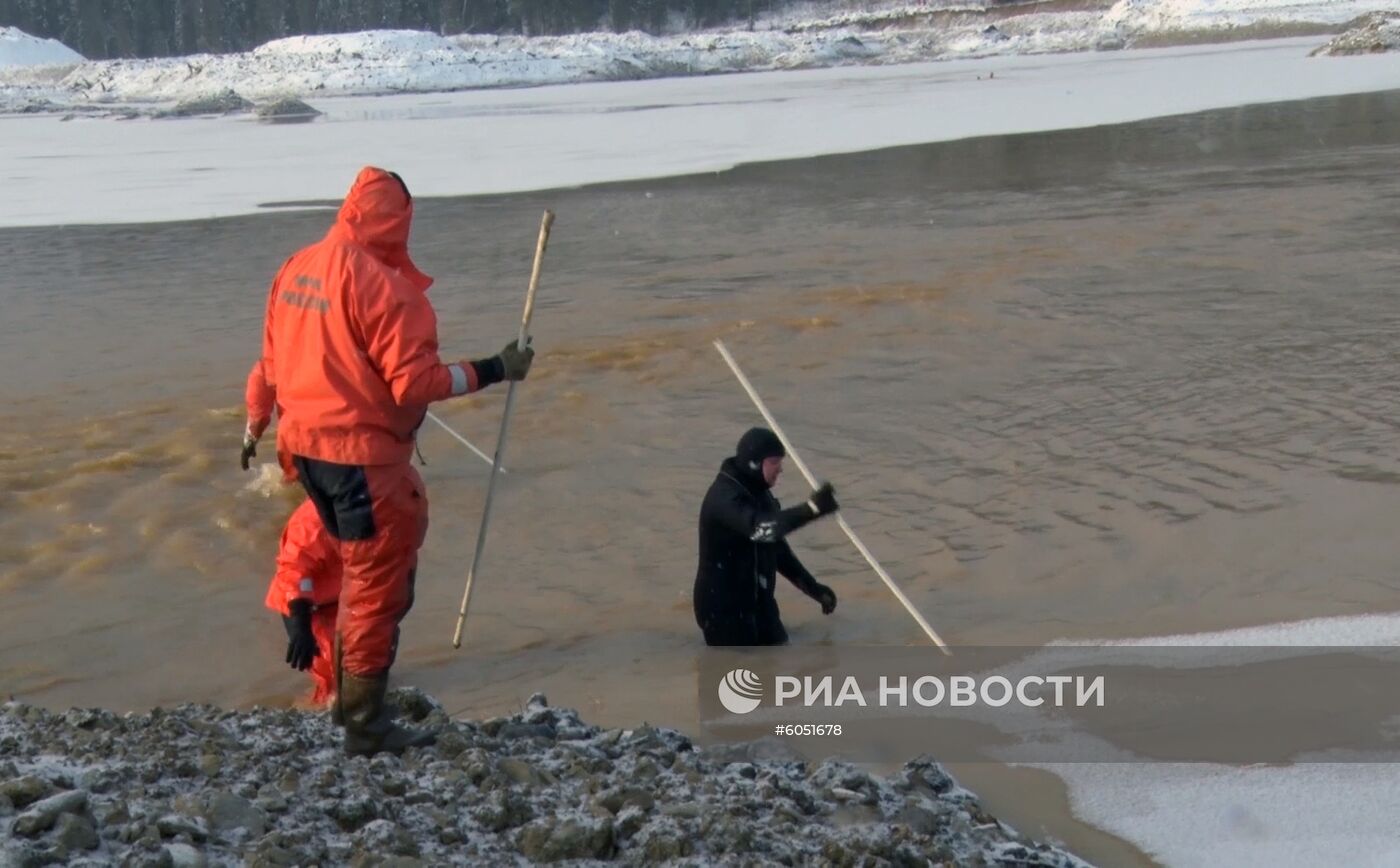 Ликвидация последствий прорыва дамбы в Красноярском крае