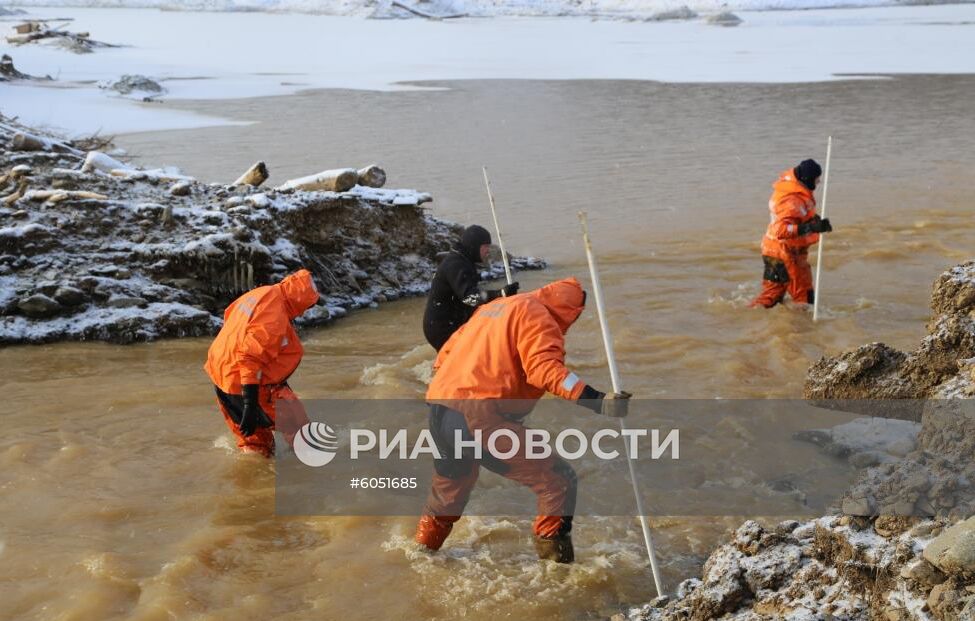 Ликвидация последствий прорыва дамбы в Красноярском крае