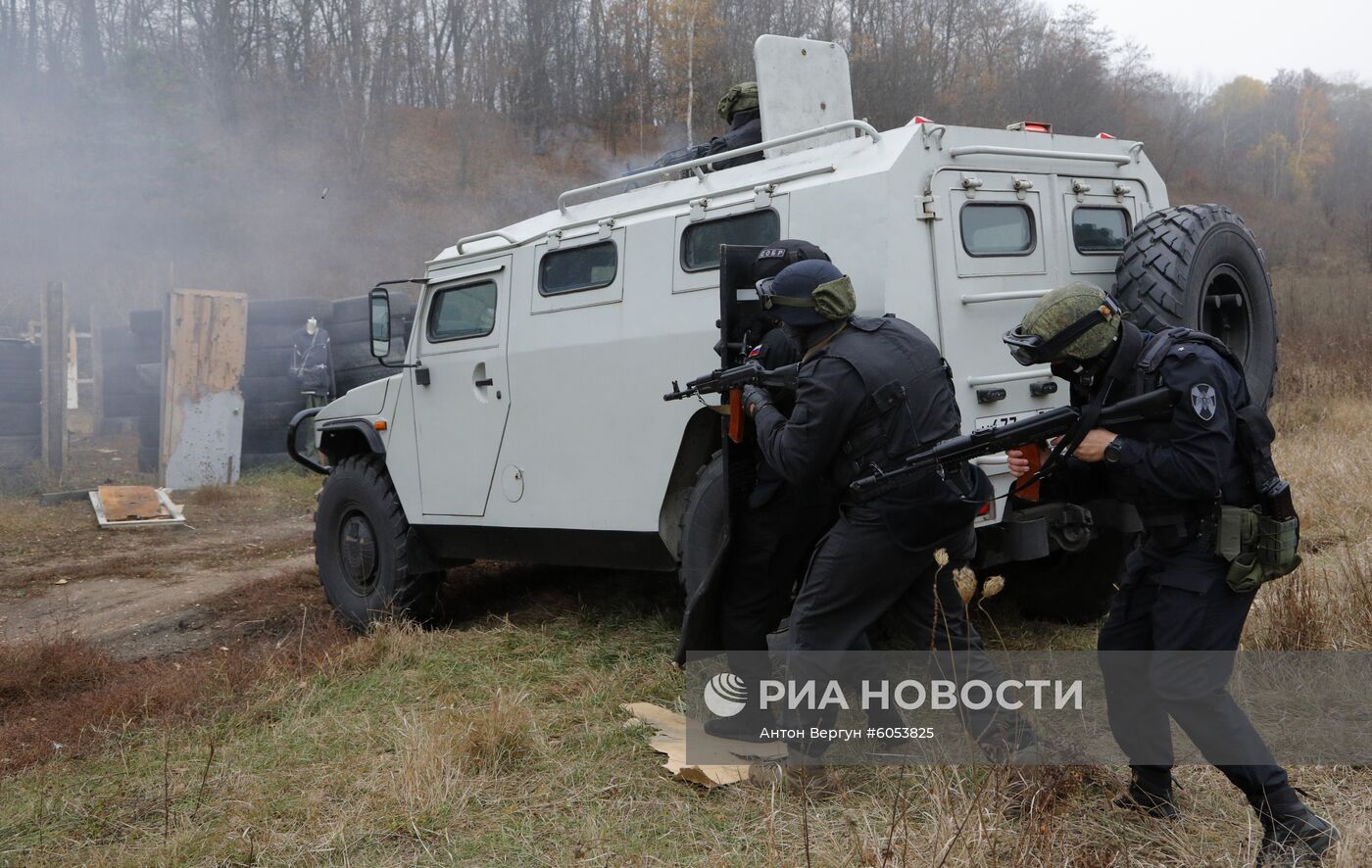 Полевой выход СОБР Управления Росгвардии по Белгородской области