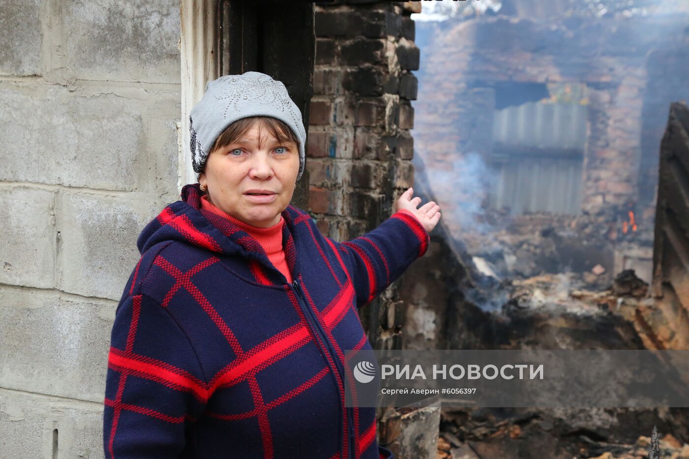 Последствия обстрела в Донецке