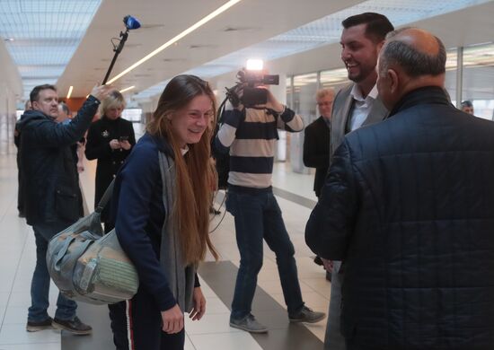 Прилет Марии Бутиной в Москву