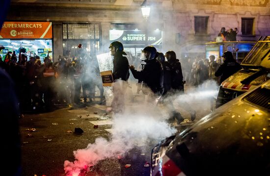 Акции протеста в Барселоне