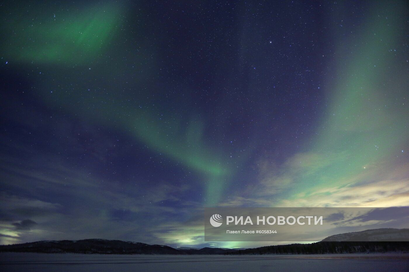 Северное сияние в Мурманской области