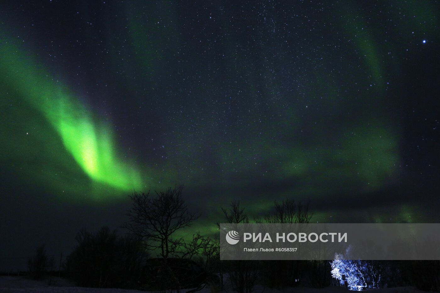 Северное сияние в Мурманской области