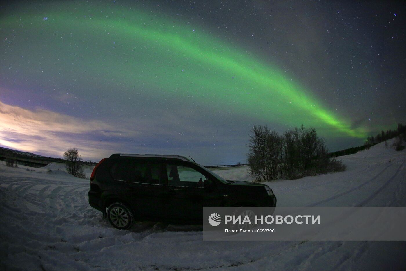 Северное сияние в Мурманской области