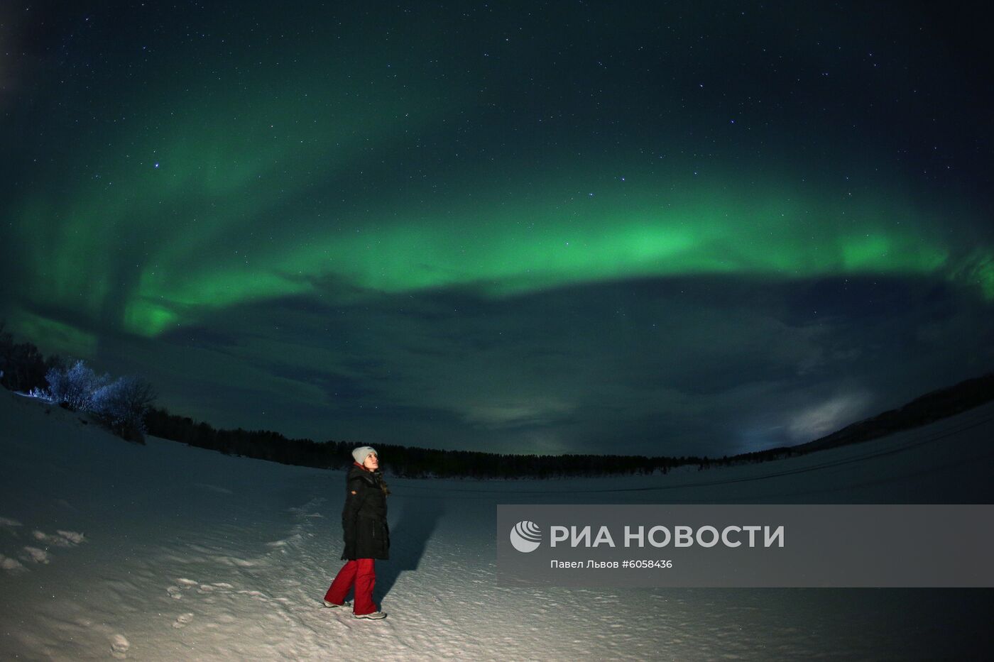 Северное сияние в Мурманской области