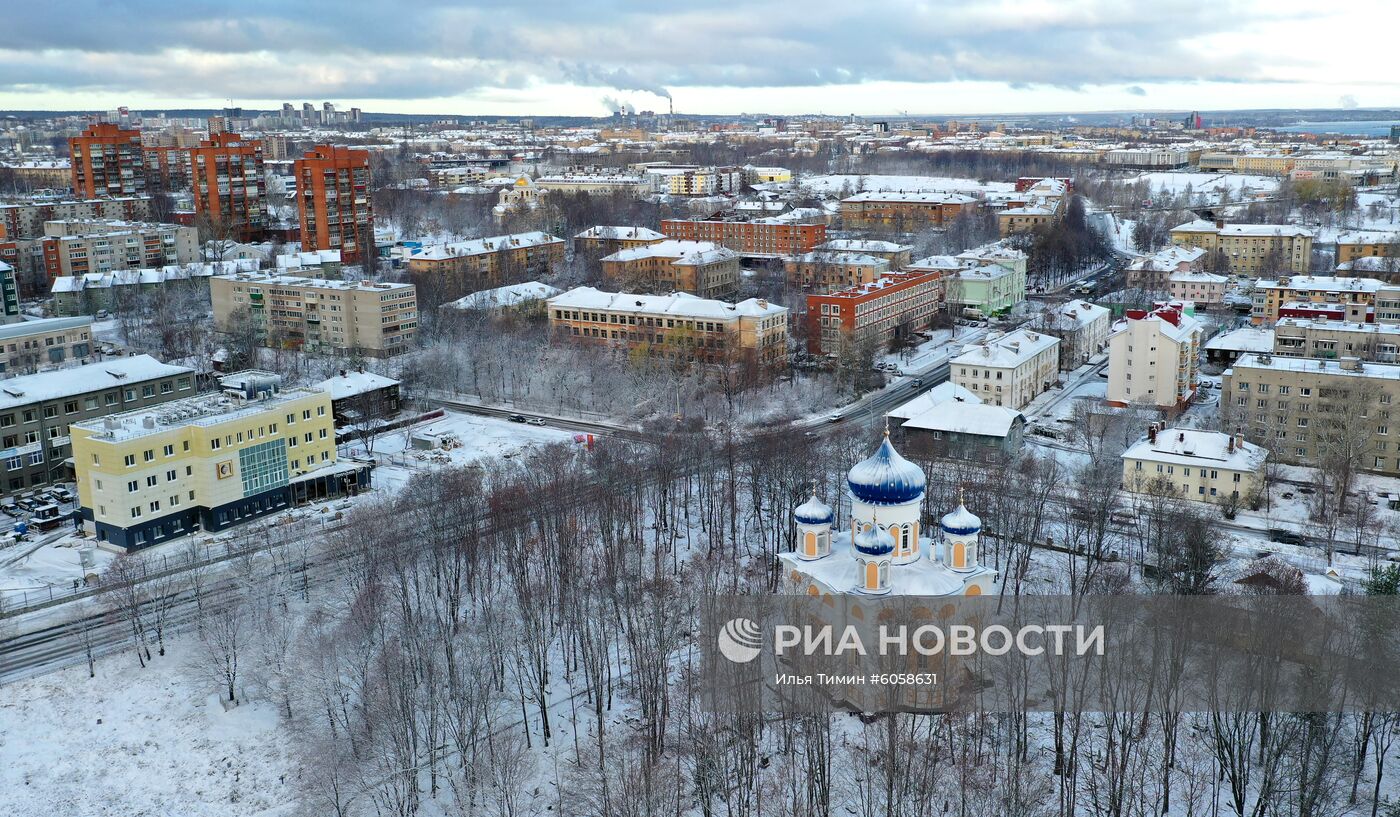 Снегопад в Петрозаводске