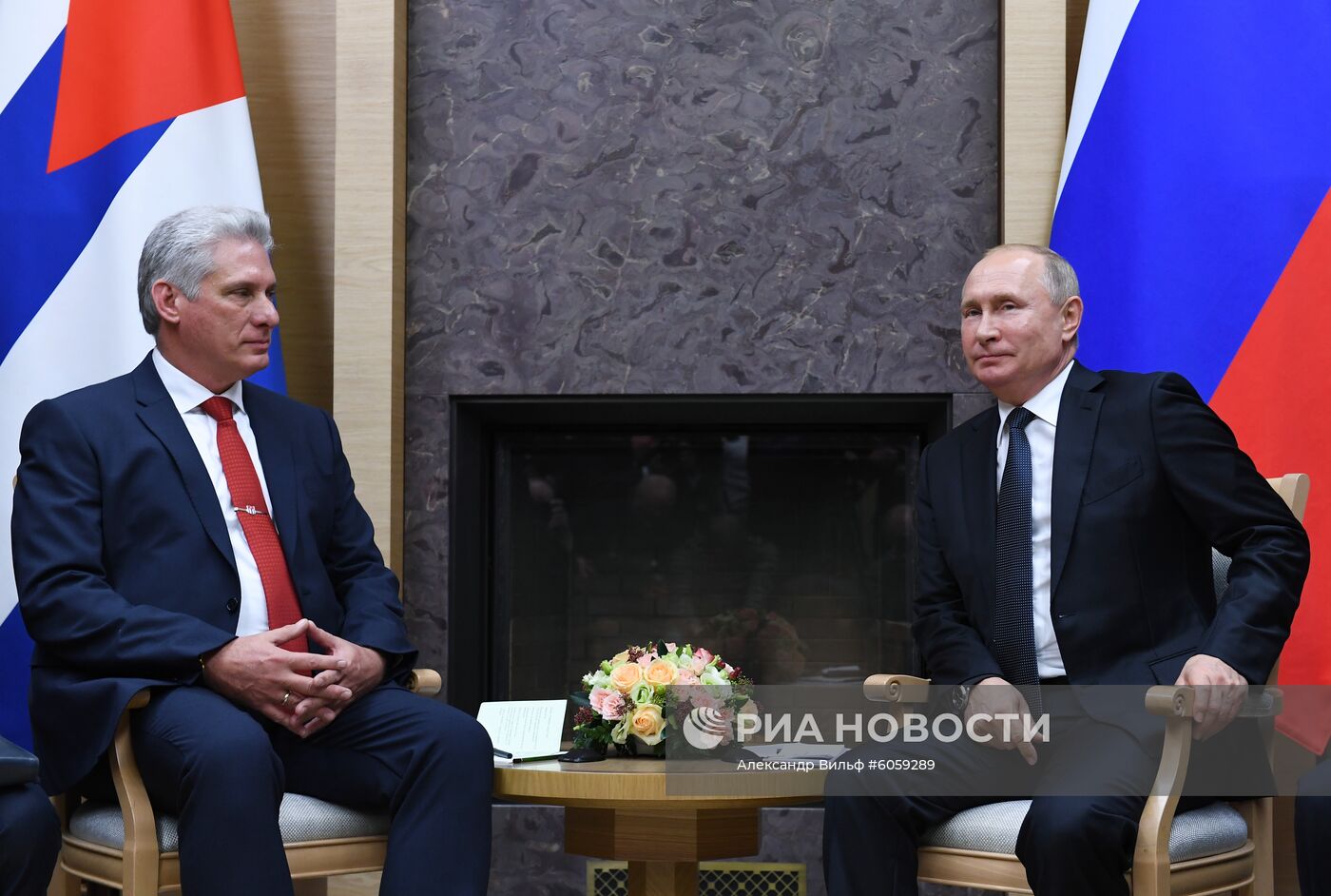 Президент РФ В. Путин встретился с президентом Кубы Мигелем Диас-Канелем Бермудесом