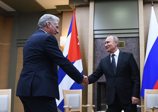 Президент РФ В. Путин встретился с президентом Кубы Мигелем Диас-Канелем Бермудесом