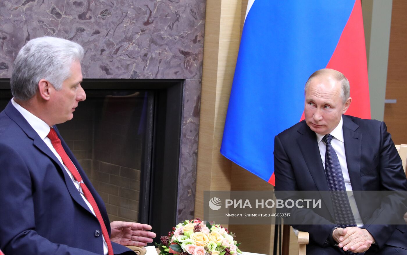 Президент РФ В. Путин встретился с президентом Кубы Мигелем Диас-Канелем Бермудесом