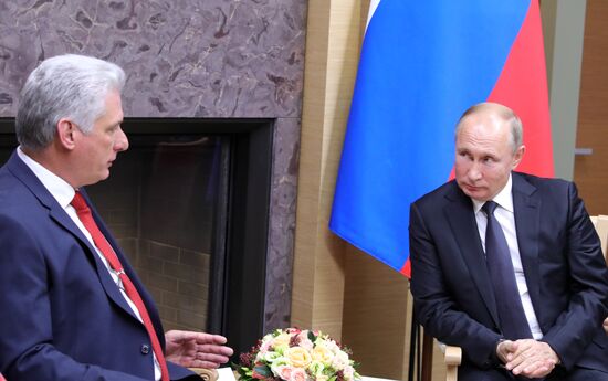 Президент РФ В. Путин встретился с президентом Кубы Мигелем Диас-Канелем Бермудесом