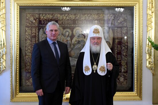 Встреча патриарха Кирилла с президентом Кубы Мигелем Диас-Канелем Бермудесом
