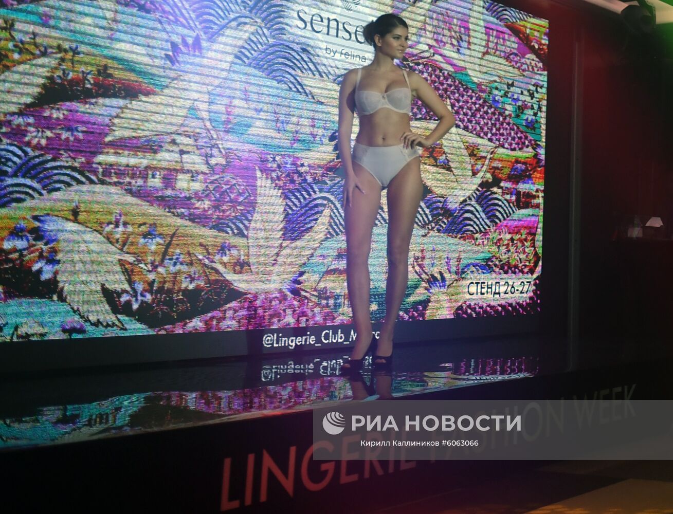 Участница показа коллекции нижнего белья Senselle by Felina в рамках Lingerie Fashion Week. Место: Россия, Москва. Автор: Кирилл Каллиников/РИА Новости. Lingerie Fashion Week