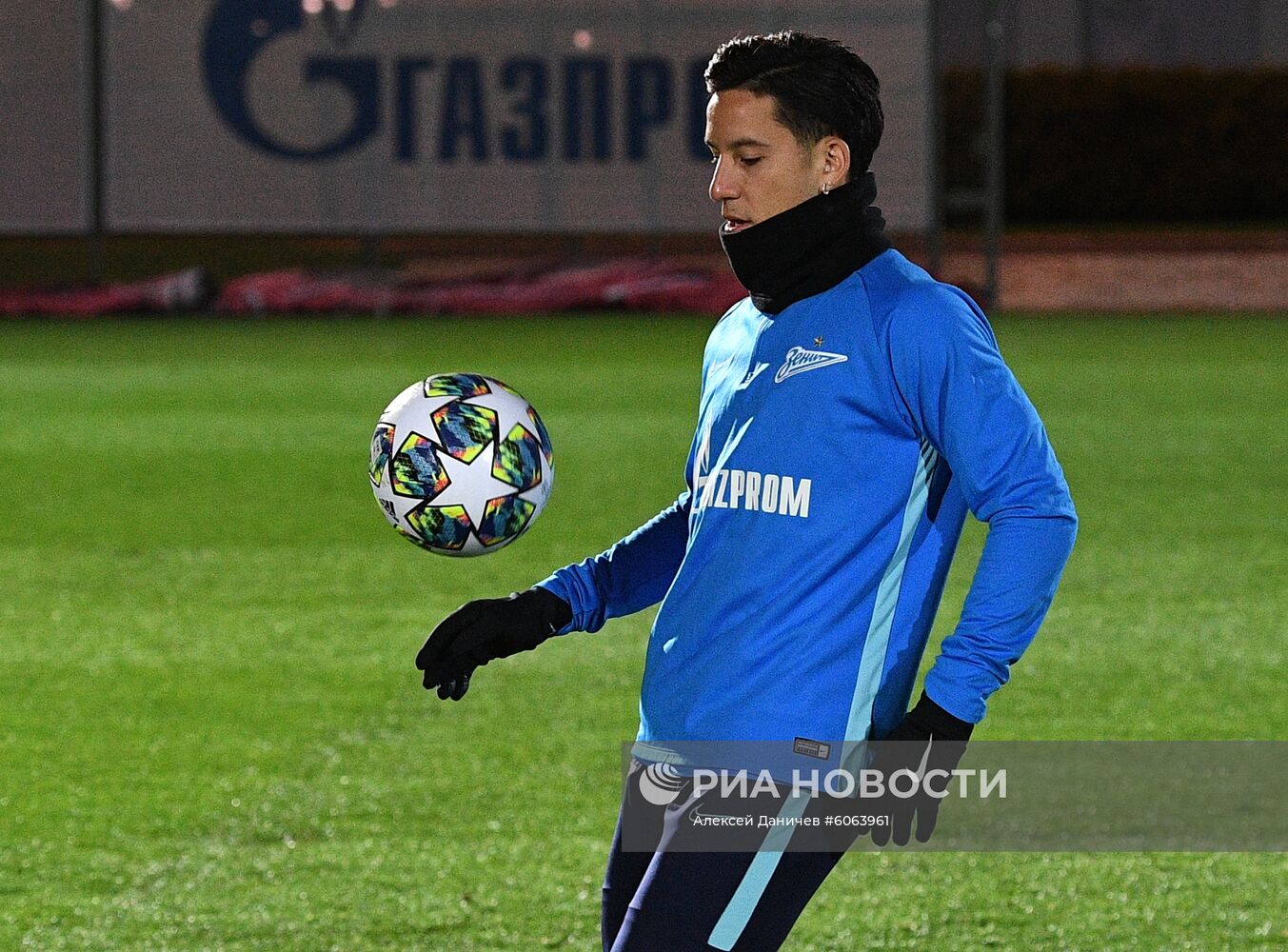 Футбол. Лига чемпионов. Тренировка ФК "Зенит"