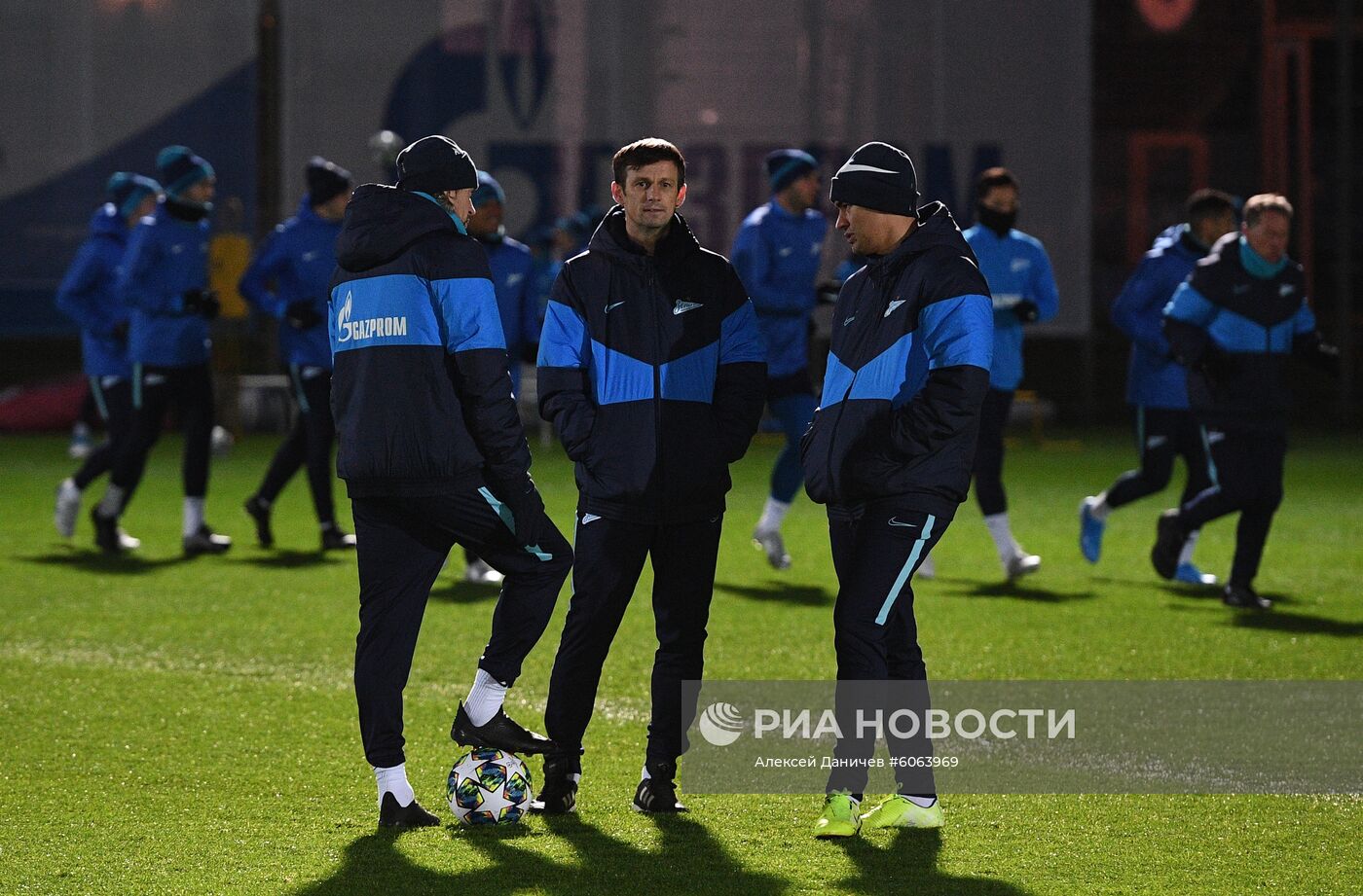 Футбол. Лига чемпионов. Тренировка ФК "Зенит"