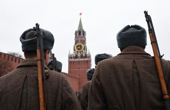 Генеральная репетиция марша, посвященного 78-й годовщине военного парада 1941 года