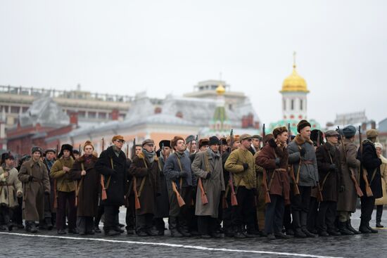 Генеральная репетиция марша, посвященного 78-й годовщине военного парада 1941 года