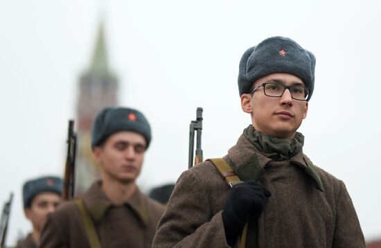 Генеральная репетиция марша, посвященного 78-й годовщине военного парада 1941 года