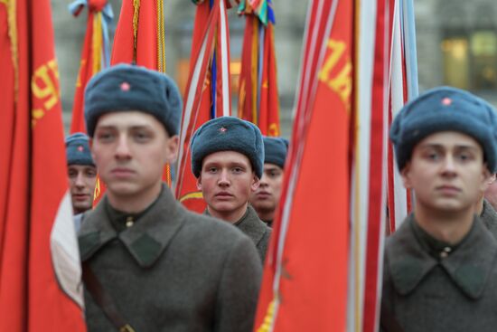 Генеральная репетиция марша, посвященного 78-й годовщине военного парада 1941 года