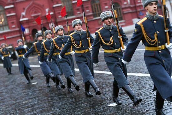 Генеральная репетиция марша, посвященного 78-й годовщине военного парада 1941 года