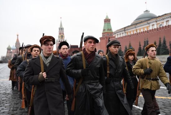 Генеральная репетиция марша, посвященного 78-й годовщине военного парада 1941 года