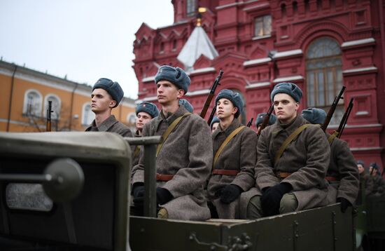 Генеральная репетиция марша, посвященного 78-й годовщине военного парада 1941 года