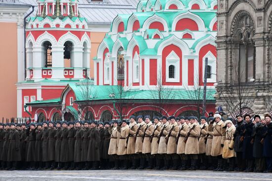 Генеральная репетиция марша, посвященного 78-й годовщине военного парада 1941 года