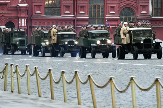 Генеральная репетиция марша, посвященного 78-й годовщине военного парада 1941 года