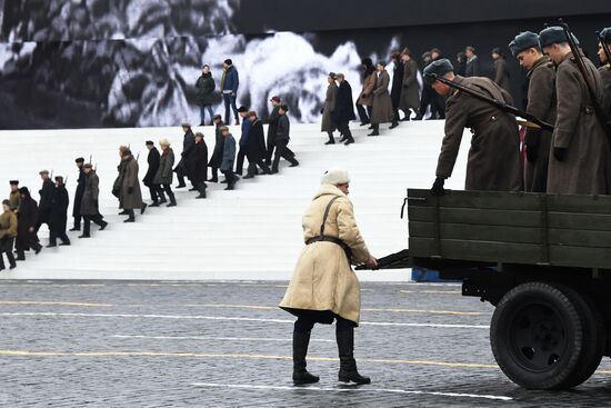 Генеральная репетиция марша, посвященного 78-й годовщине военного парада 1941 года