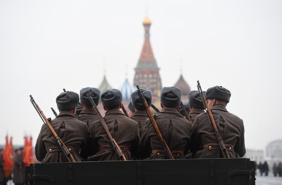 Генеральная репетиция марша, посвященного 78-й годовщине военного парада 1941 года