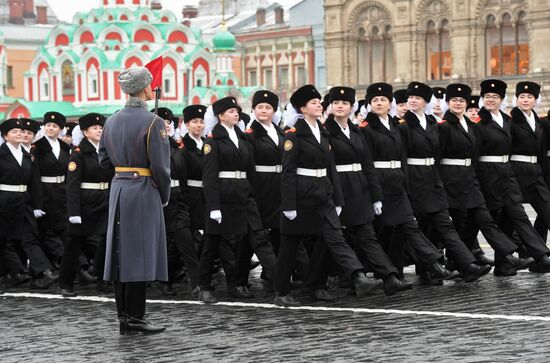 Генеральная репетиция марша, посвященного 78-й годовщине военного парада 1941 года