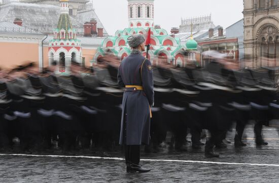 Генеральная репетиция марша, посвященного 78-й годовщине военного парада 1941 года
