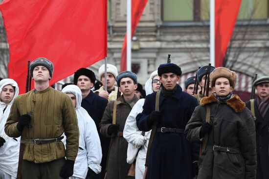 Генеральная репетиция марша, посвященного 78-й годовщине военного парада 1941 года